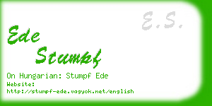 ede stumpf business card